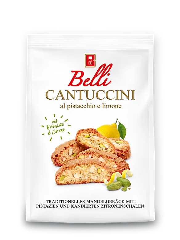 Verpackung Belli Cantuccini al pistacchio e limone